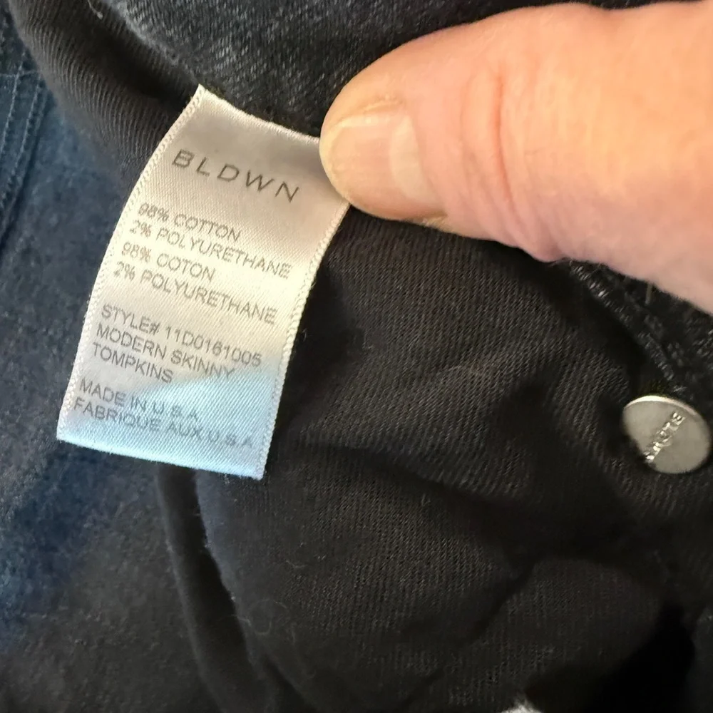 BLDWN Tompkins Modern Skinny Jeans Size 38 Cadet Gray NWOT